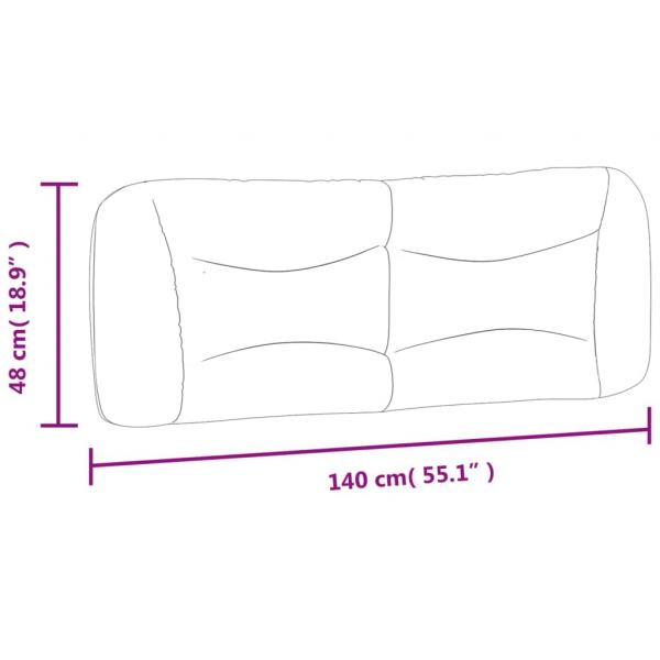 Kopfteil-Kissen Dunkelgrau 140 cm Stoff