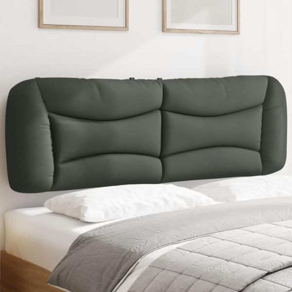 ARDEBO.de - Kopfteil-Kissen Dunkelgrau 160 cm Stoff