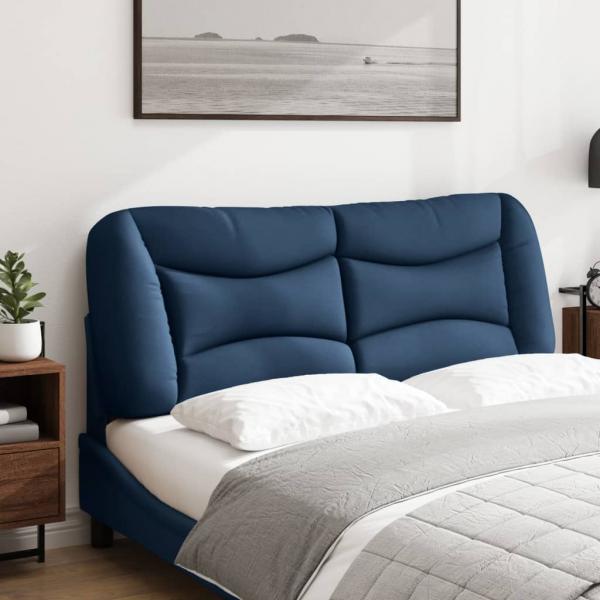 Kopfteil-Kissen Blau 140 cm Stoff