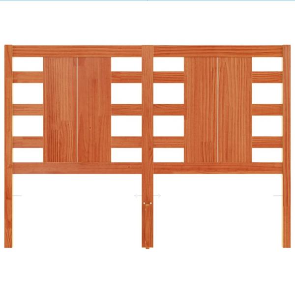 Kopfteil Wachsbraun 135 cm Massivholz Kiefer