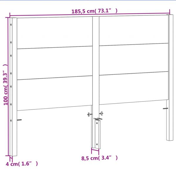 Kopfteil Wachsbraun 180 cm Massivholz Kiefer