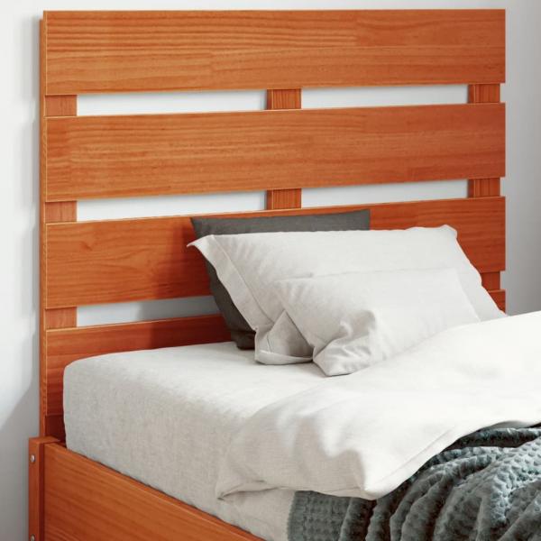 ARDEBO.de - Kopfteil Wachsbraun 90 cm Massivholz Kiefer