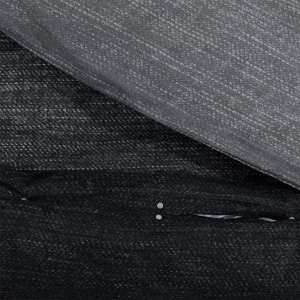 Bettwäsche-Set Dunkelgrau 260x220 cm Baumwolle