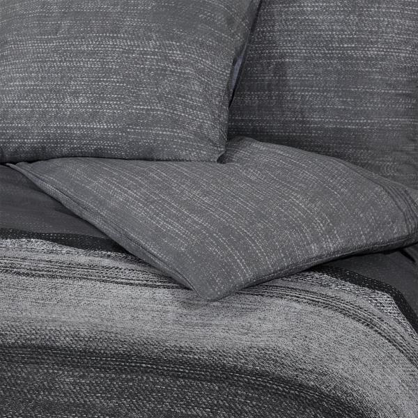 Bettwäsche-Set Dunkelgrau 260x220 cm Baumwolle