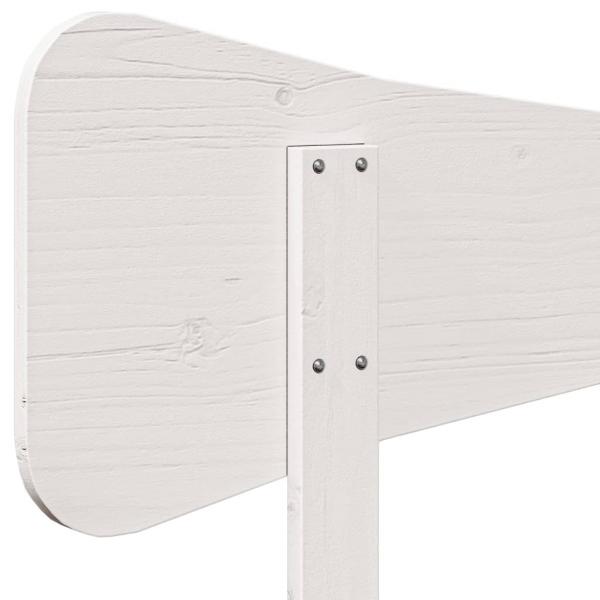 Kopfteil Weiß 120 cm Massivholz Kiefer