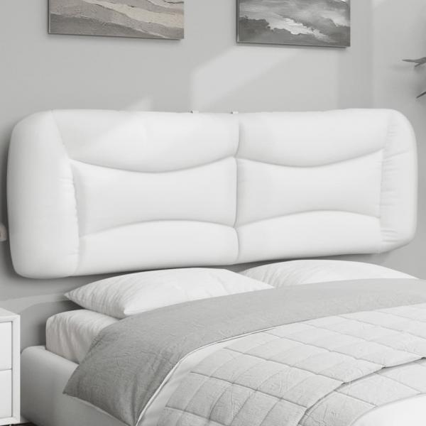 ARDEBO.de - Kopfteil-Kissen Weiß 160 cm Kunstleder