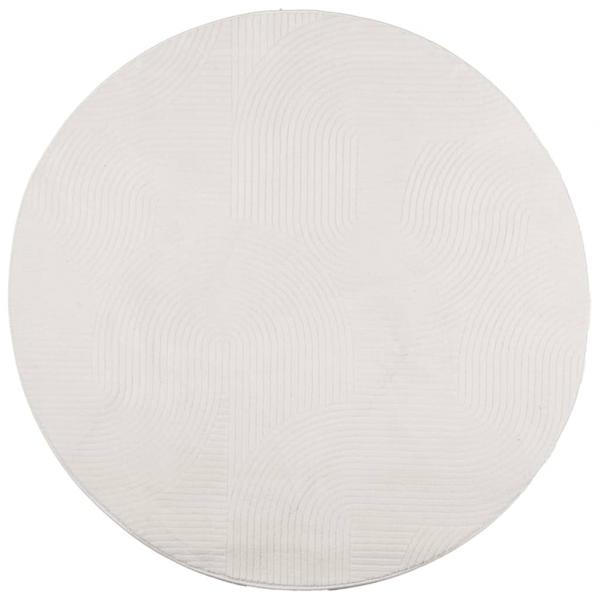 Teppich IZA Kurzflor Skandinavischer Look Creme Ø 160 cm