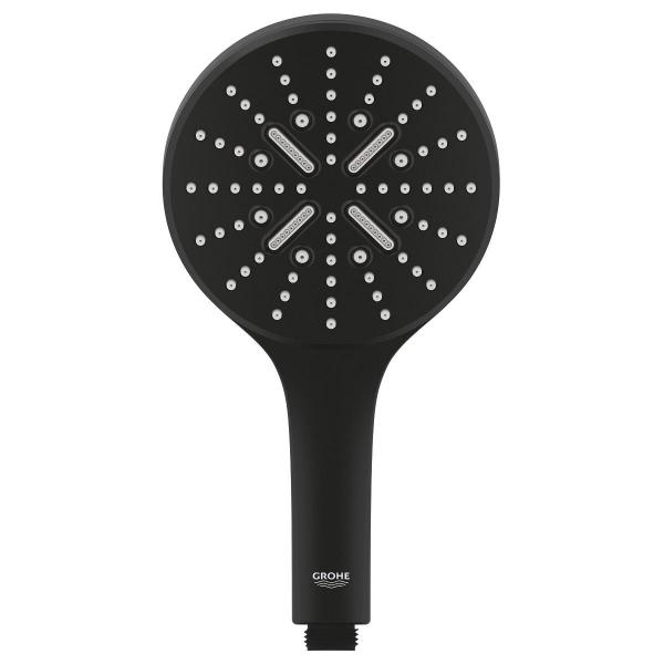 GROHE Rainshower Smartactive 130 Handbrause, 3 Strahlarten, phantom black (22127KF0)
