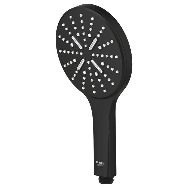 GROHE Rainshower Smartactive 130 Handbrause, 3 Strahlarten, phantom black (22127KF0)