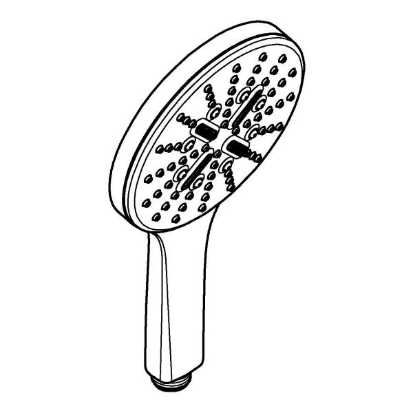 GROHE Rainshower Smartactive 130 Handbrause, 3 Strahlarten, phantom black (22127KF0)