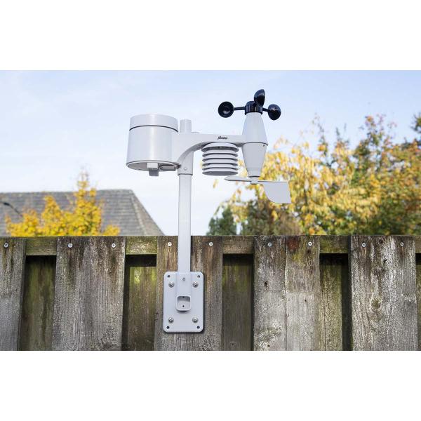 Professionelle Wetterstation mit Funksensor schwarz