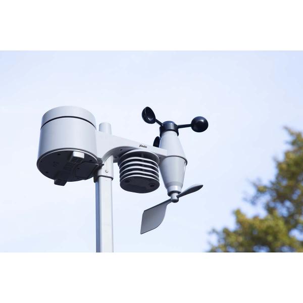 Professionelle Wetterstation mit Funksensor schwarz