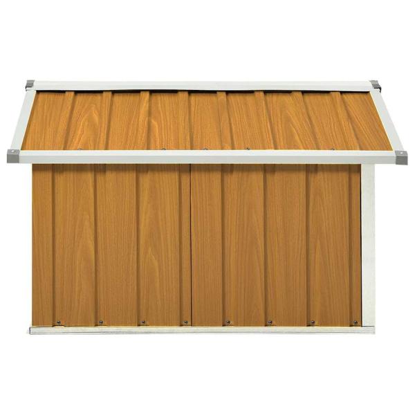 Rasenmäher Garage 92x97x63 cm Verzinkter Stahl Braun