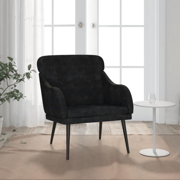 ARDEBO.de - Sessel Schwarz 63x76x80 cm Samt