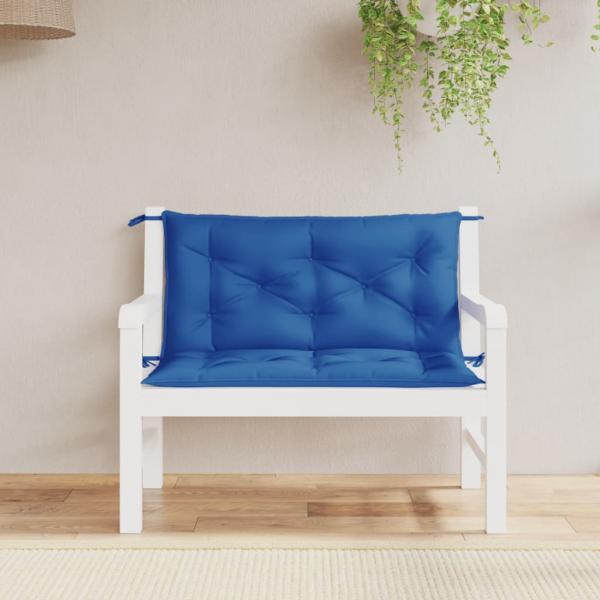 ARDEBO.de - Gartenbank-Auflagen 2 Stk. Königsblau 100x50x7 cm Oxford-Gewebe