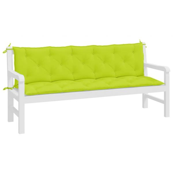 Gartenbank-Auflagen 2 Stk. Hellgrün 180x50x7 cm Oxford-Gewebe
