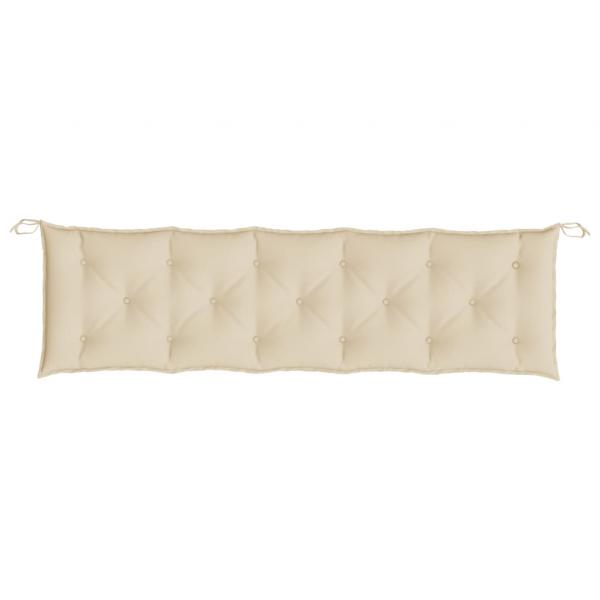 Gartenbank-Auflagen 2 Stk. Beige 180x50x7 cm Oxford-Gewebe