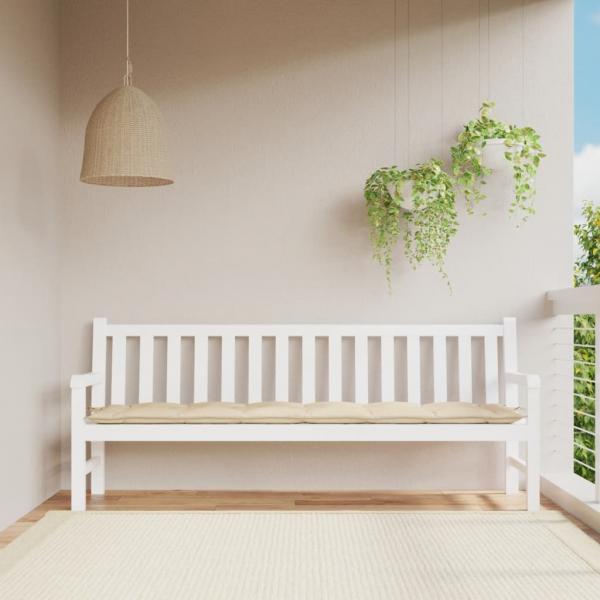 ARDEBO.de - Gartenbank-Auflage Beige 200x50x7 cm Oxford-Gewebe