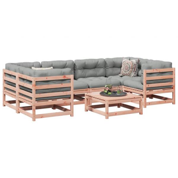 ARDEBO.de - 7-tlg. Garten-Sofagarnitur mit Kissen Massivholz Douglasie