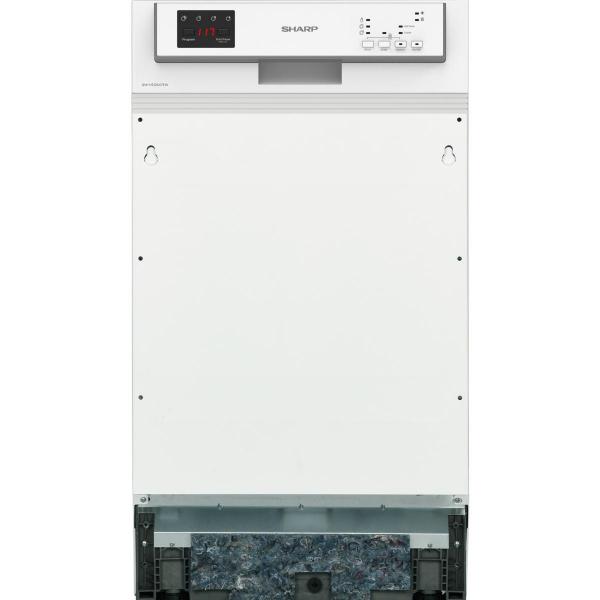 ARDEBO.de Sharp QW-HS12S47EW-DE Teilintegrierter Geschirrspüler, 45 cm breit, 10 Maßgedecke, Startvorwahl, Express 50", AquaStop, weiß