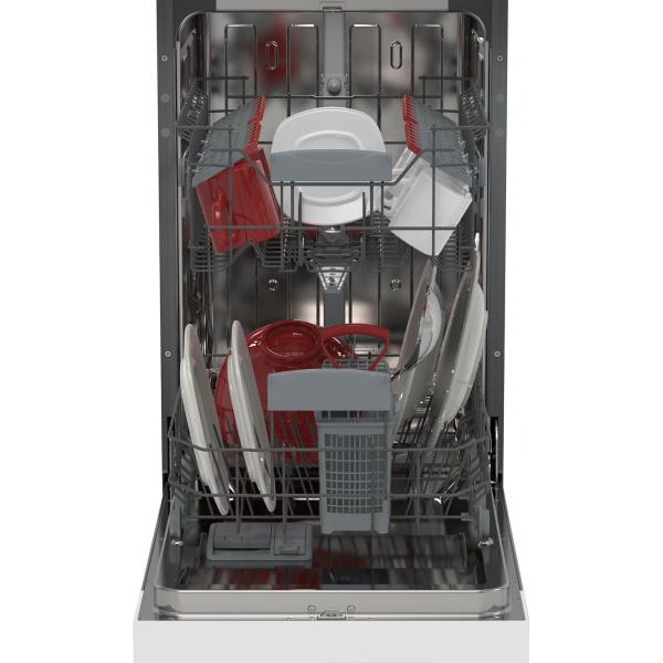 Sharp QW-HS12S47EW-DE Teilintegrierter Geschirrspüler, 45 cm breit, 10 Maßgedecke, Startvorwahl, Express 50", AquaStop, weiß