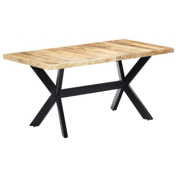 ARDEBO.de - Esstisch 160 x 80 x 75 cm Raues Mangoholz Massiv