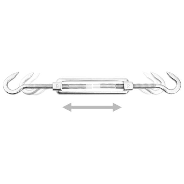 8-tlg. Sonnensegel Zubehör-Set Edelstahl