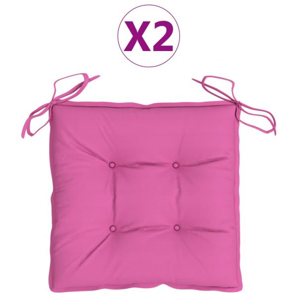 Stuhlkissen 2 Stk. Rosa 50x50x7 cm Oxford-Gewebe