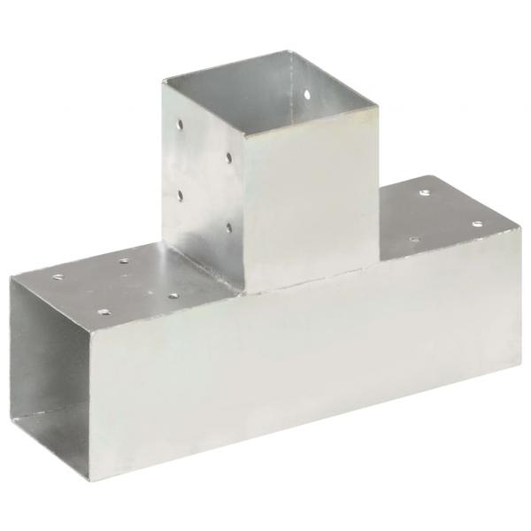 ARDEBO.de - Pfostenverbinder T-Form Verzinktes Metall 91 x 91 mm