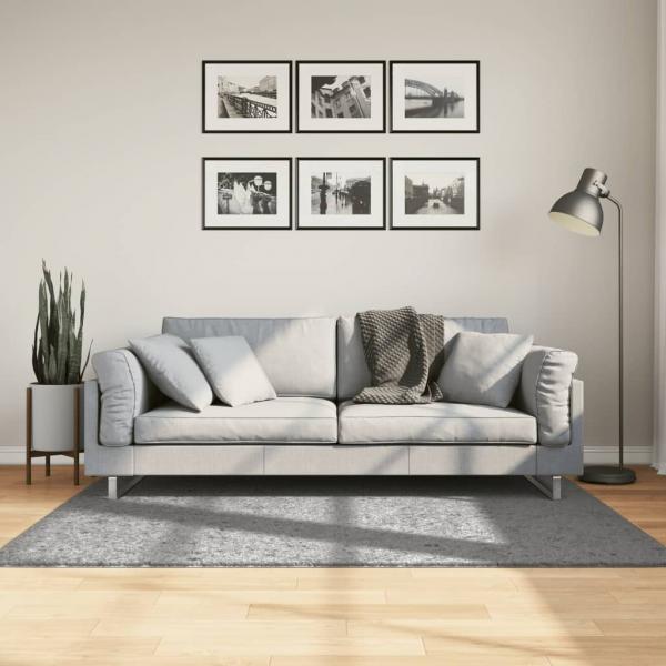ARDEBO.de - Shaggy-Teppich PAMPLONA Hochflor Modern Grau 120x170 cm