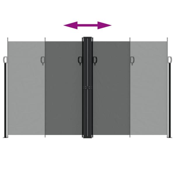 Seitenmarkise Ausziehbar Anthrazit 200x1000 cm