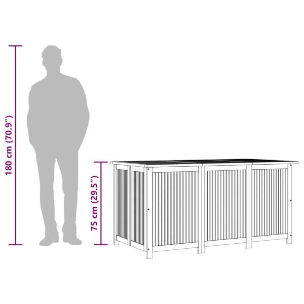Gartenbox 150x80x75 cm Massivholz Akazie