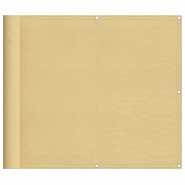 Balkon-Sichtschutz Sandfarben 90x400 cm 100% Polyester-Oxford