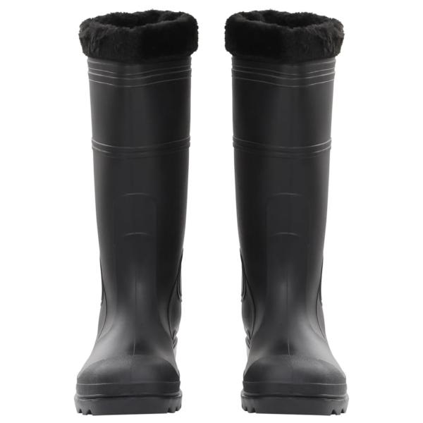 Gummistiefel mit Herausnehmbarem Innenfutter Schwarz Gr. 44 PVC