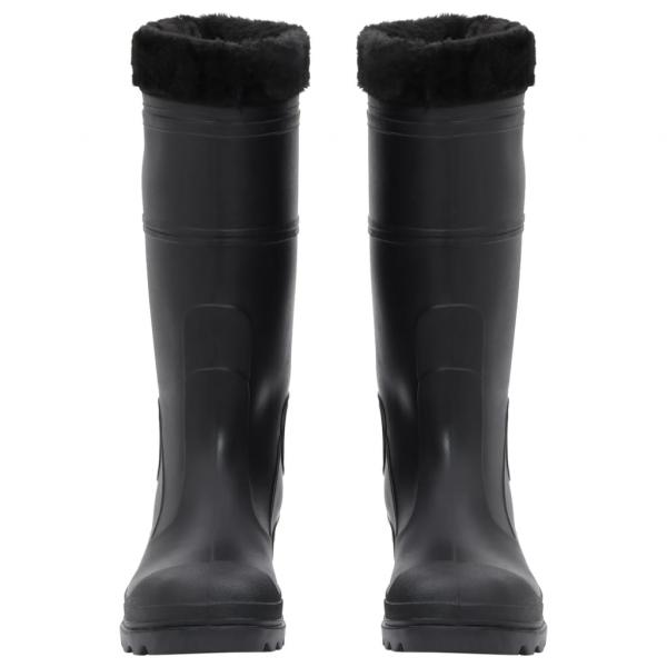 Gummistiefel mit Herausnehmbarem Innenfutter Schwarz Gr. 42 PVC