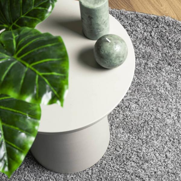Shaggy-Teppich PAMPLONA Hochflor Modern Grau Ø 160 cm