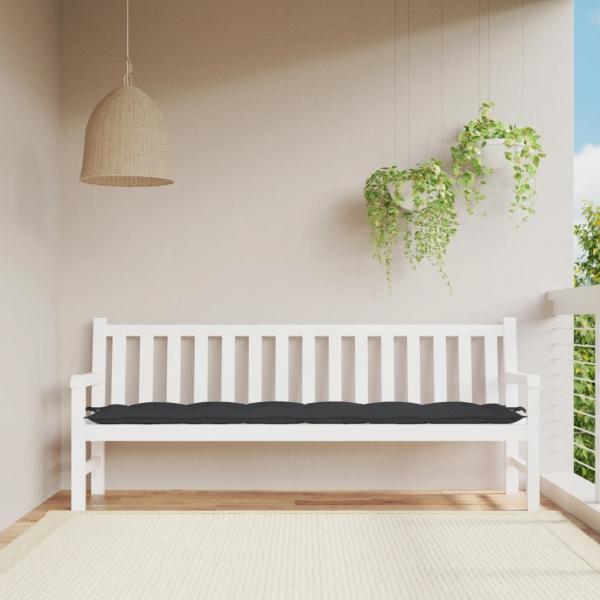 ARDEBO.de - Gartenbank-Auflage Schwarz 200x50x7 cm Oxford-Gewebe