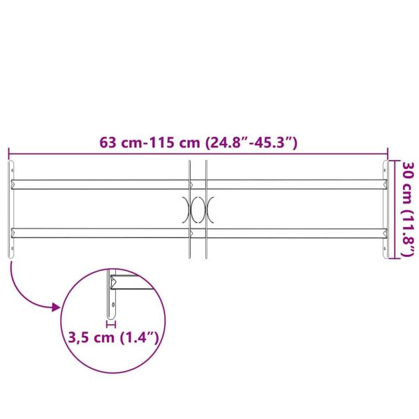 Fenstergitter Verstellbar mit 2 Querstäben 700-1050 mm