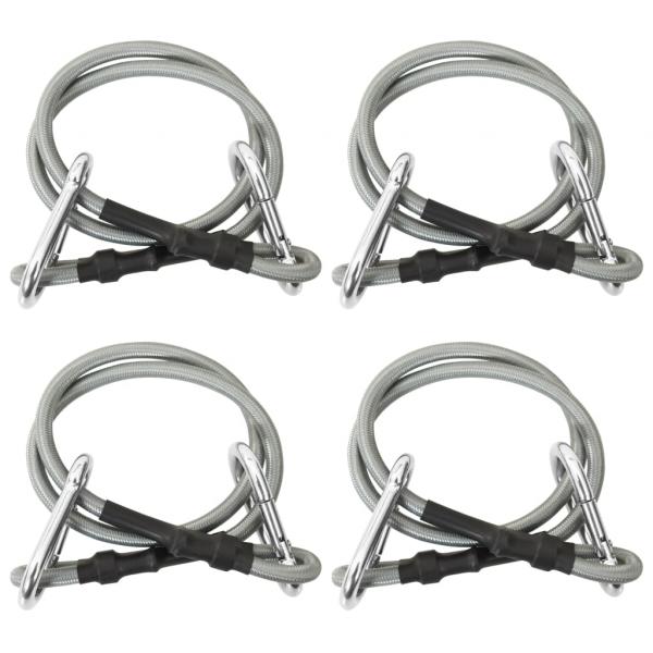 ARDEBO.de - Seile mit Karabiner 4 Stk. Gummi