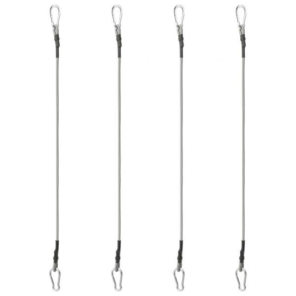 Seile mit Karabiner 4 Stk. Gummi