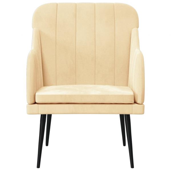 Sessel Creme 63x76x80 cm Samt