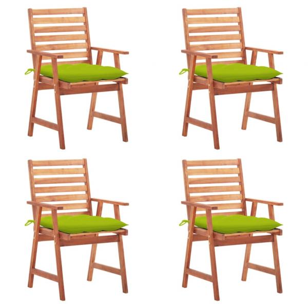 ARDEBO.de - Garten-Essstühle 4 Stk. mit Kissen Massivholz Akazie 