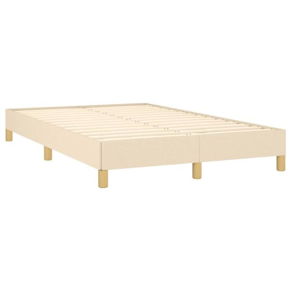 ARDEBO.de - Boxspringbett mit Matratze & LED Creme 120x190 cm Stoff
