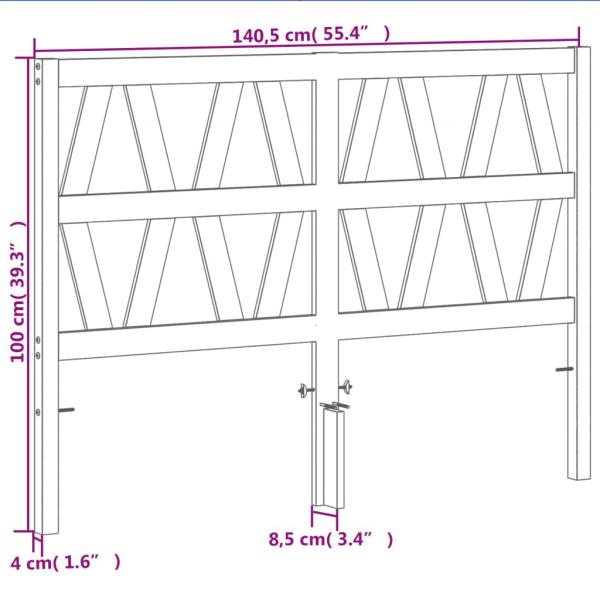 Kopfteil Wachsbraun 135 cm Massivholz Kiefer
