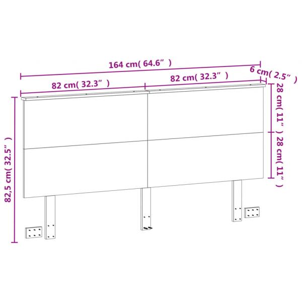 Kopfteil Wachsbraun 160 cm Massivholz Kiefer