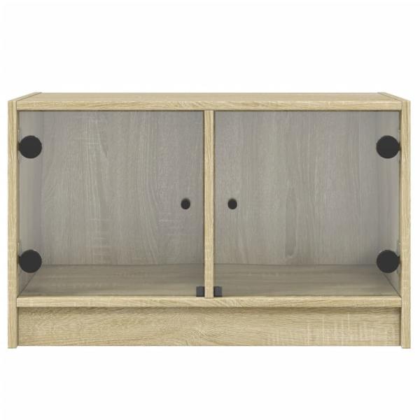 TV-Schrank mit Glastüren Sonoma-Eiche 68x37x42 cm