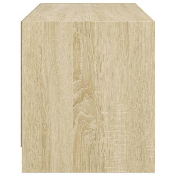 TV-Schrank mit Glastüren Sonoma-Eiche 68x37x42 cm