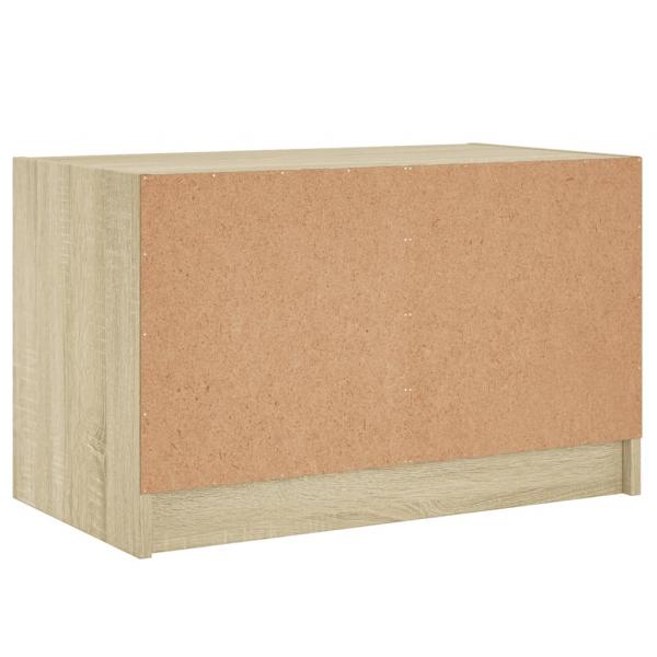 TV-Schrank mit Glastüren Sonoma-Eiche 68x37x42 cm