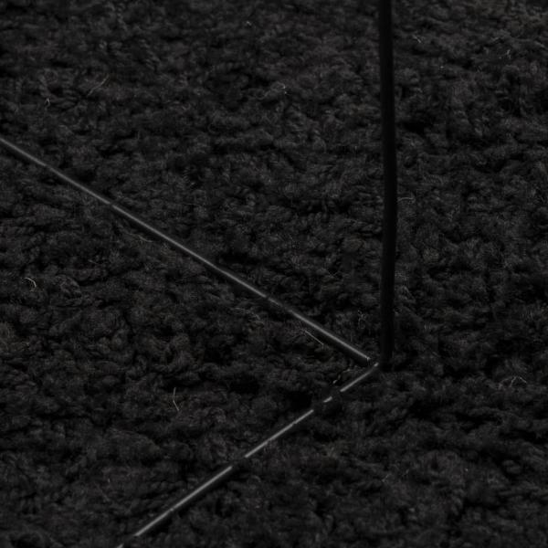 Shaggy-Teppich PAMPLONA Hochflor Modern Schwarz Ø 280 cm