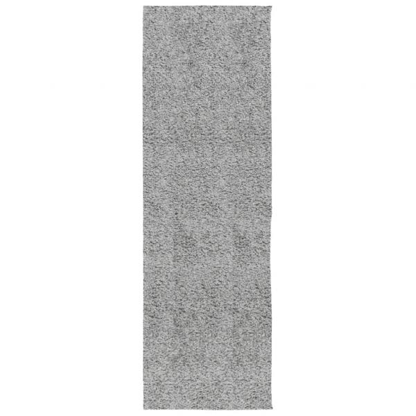 Shaggy-Teppich PAMPLONA Hochflor Modern Grau 80x250 cm